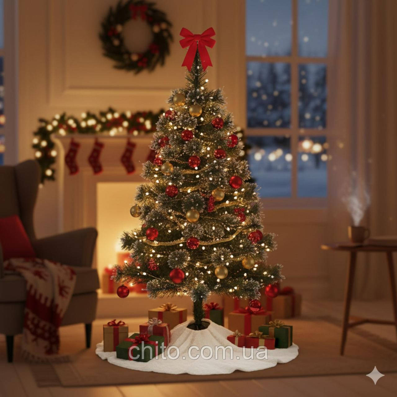 Ялинка штучна C 66871  висота  95 см сосна глітер, фото 1