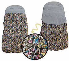 Теплий конверт на флісі Дісней мікс Adamex для коляски та санок 1000087 solve