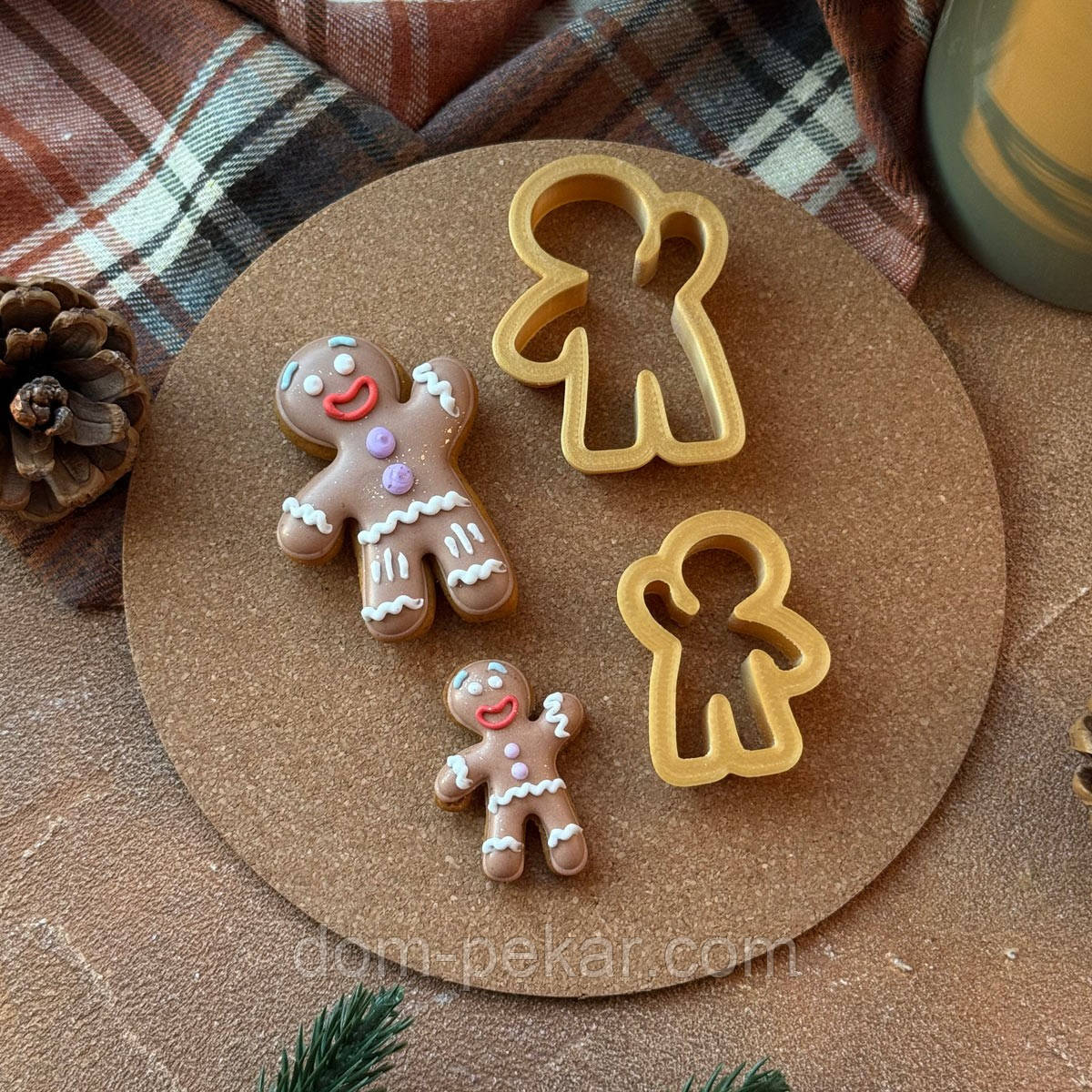 Пряникові чоловічки міні вирубки для пряників 5,5 і 4 см 2 шт (3D)