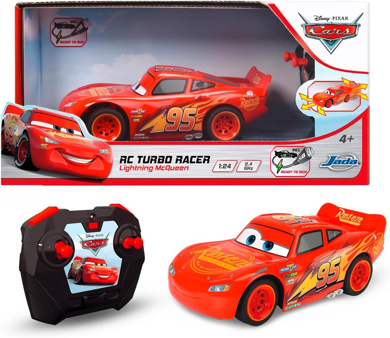 Машинка Тачки Блискавка Маквин 1:24 на Пульті Управління Cars McQueen Jada Toys Disney Pixar МакКвін 32232