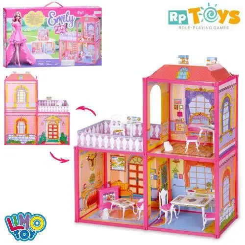 Ляльковий будиночок Limo Toy 6984, ігровий дім для ляльок з меблями та наборами аксесуарів, фото 1