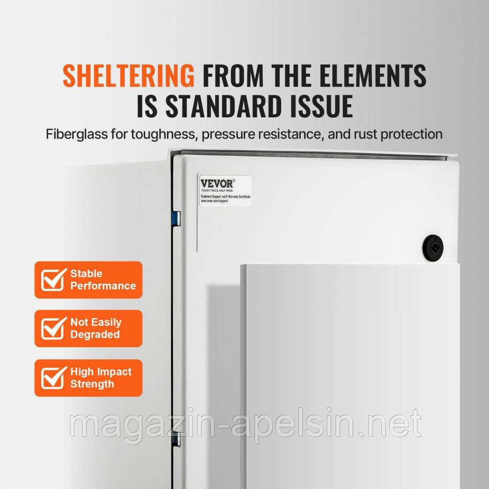 Сталевий корпус VEVOR NEMA, 60 x 40 x 23 см Розподільна коробка NEMA 4X зі скловолокна, водонепроникна та пилонепроникна IP66,