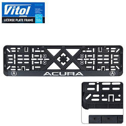 Автомобiльна рамка пiд номер з рельєфним написом ACURA
