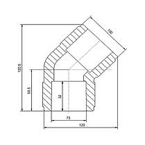 Куточок PPR Blue Ocean 75, 45°, фото 2