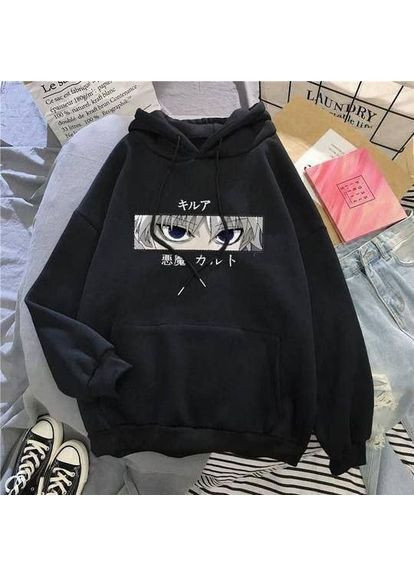 Худі оверсайз із принтом аніме на флісі, розмір уні 42-46, фото 1