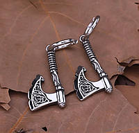 Сережки пара сокира вікінгів нержавіюча сталь жіночі чоловічі унісекс