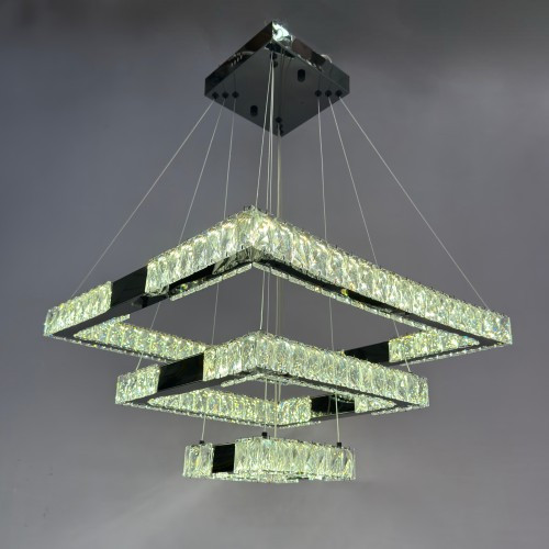 Світлодіодна підвісна люстра 7965-60*40*20 BK, фото 1