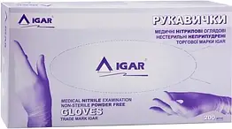 Перчатки оглядові нітрилові Igar S гіпоалергенні 100 шт