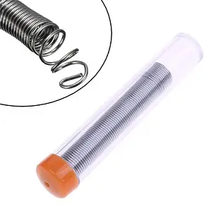 Припій для паяння ПОС 60, 1.0 мм без флюса, пружина 10 г Без бренда