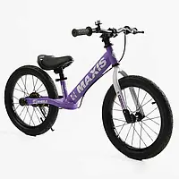 Велобіг "CORSO MAXIS" MX-30694 (1) сталева рама, ручне заднє гальмо, колеса надувні резинові 16’’, підніжка, дзвоник