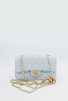 Chanel Classic Flap Top Handle Light Blue with Gold