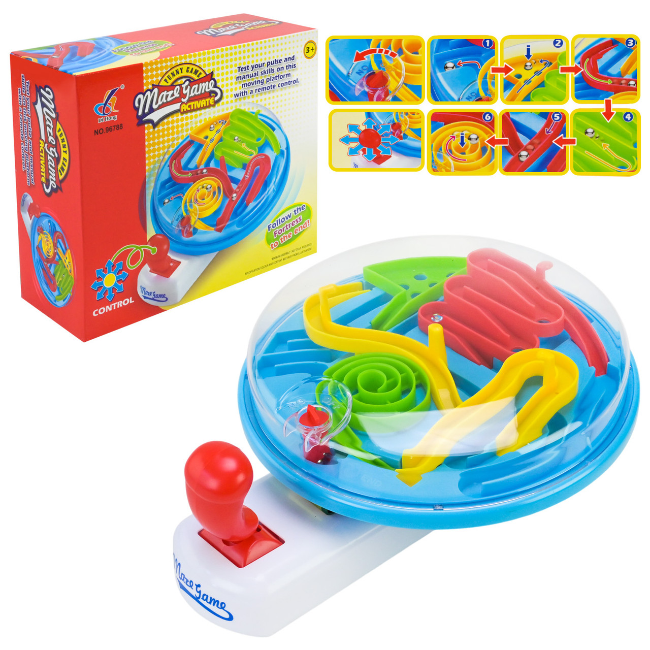 Головоломка 3D-лабіринт 96788, спритність, координація, рухома платформа з дистанційним управлінням, фото 1