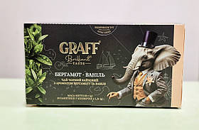 Чай Graff Бергамот-ваніль 20 пакетів чорний
