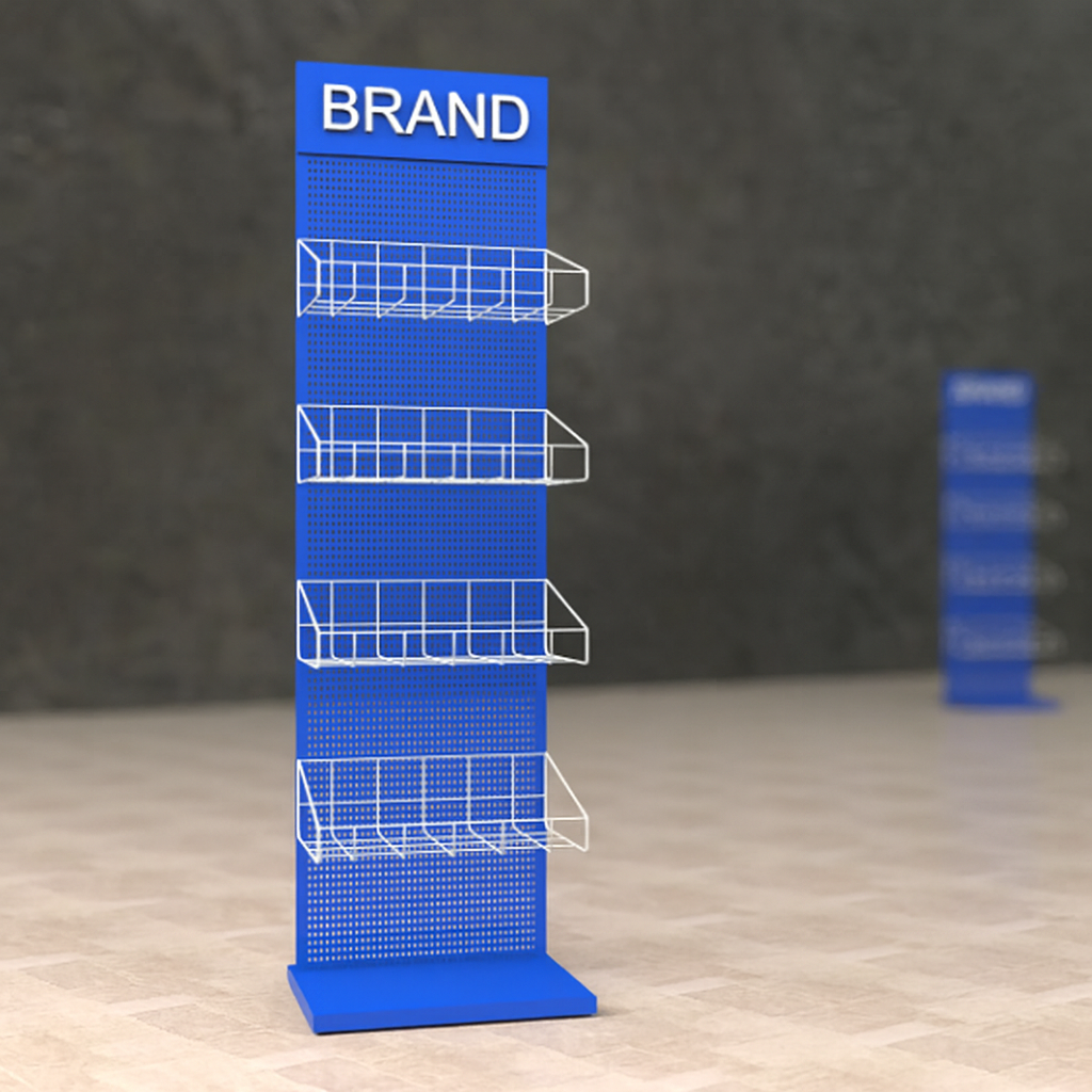 POSM-стійка металева сетчата з дротовими полицями під опт, фото 1