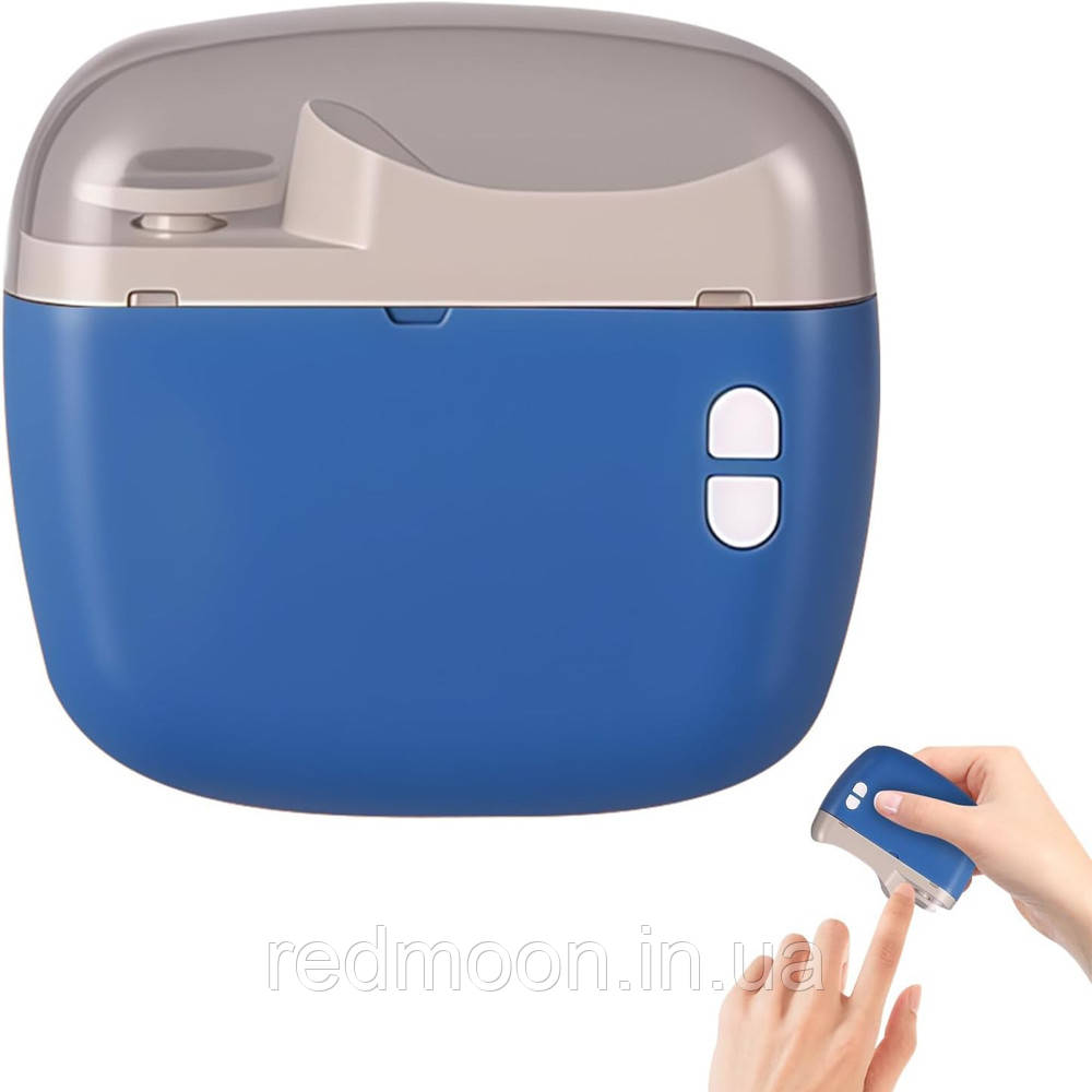 Електричний пристрій для зняття лаку, від USB, Синій / Електропилка для нігтів / Акумуляторні кусачки, фото 1