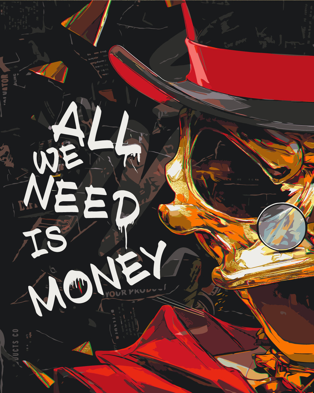 Картина за номерами Герої кіно. Скрудж 40*50 см Орігамі LW 31819