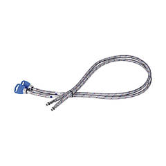 Шланг голка для підключення змішувачів SD Plus в нержавіючому обплетенні 120 см, М10x1/2"В (пара), Thermo Alliance, Китай