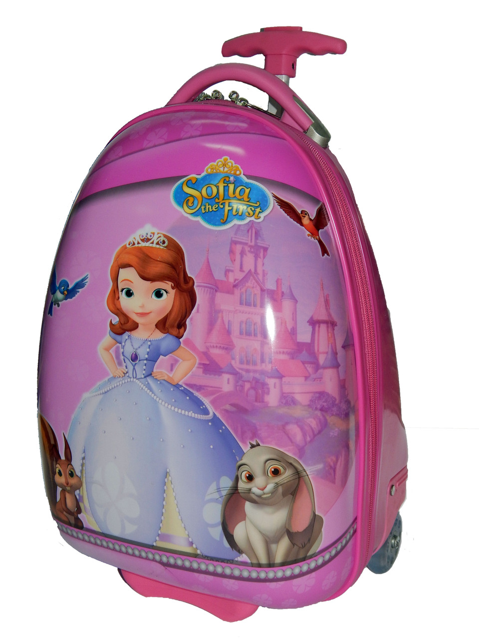 Чемодан уплотненный детский на колесиках 016-3 "София" (каркас), фото 1