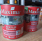 Емаль акрилова для дерева та металу Maxima весняна трава шовковисто-матова 0.75л для зовнішніх і внутрішніх робіт стійка до вологи, фото 6