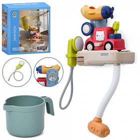 Гра для купання 6017 душ, водоспад, транспорт, на батарейках, в коробці 22,5-25-12,5см