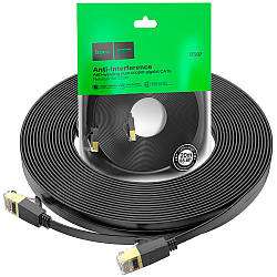 Кабель живлення Hoco US07 (20 метрів) / Кабель для роутера / Плоский кабель для інтернету