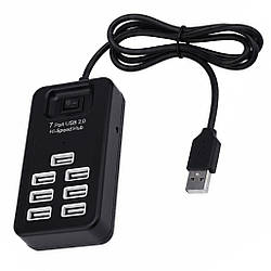 Хаб P-1602 (7xUSB 2.0) / Хаб для ноутбука / Хаб концентратор / Розгалужувач на 7 портів