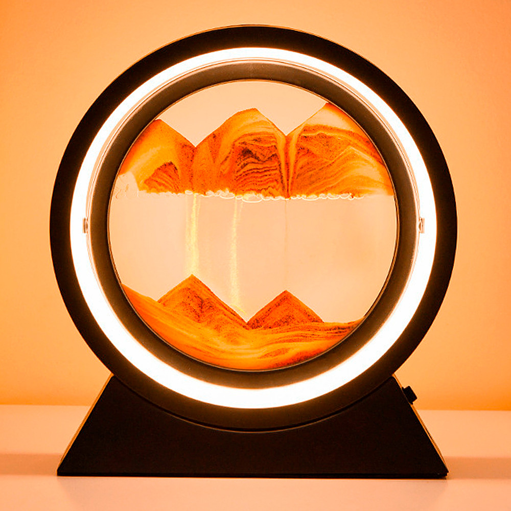 3D картина з підсвічуванням, від USB, "Піщаний пейзаж" / Настільна пісочна картина / Картина антистрес / Нічник, фото 1