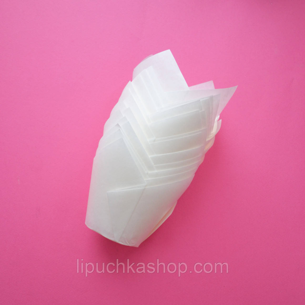 Форма паперова для випічки Тюльпан біла 50х55/80 мм, 10 шт, фото 1