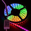 LED стрічка від мережі, 5м + пульт та блок живлення / Світлодіодна стрічка / Підсвітка для кімнати / Самоклеюча стрічка, фото 7