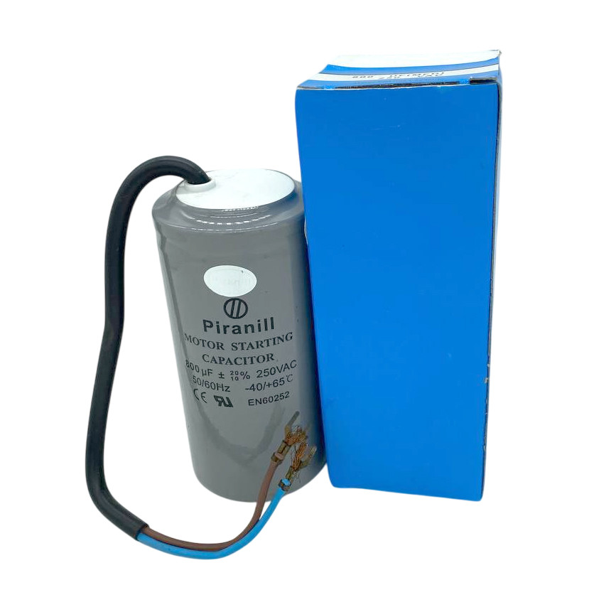 Пусковий конденсатор 800 мкф 250V CD60 Piranil (з дротами)