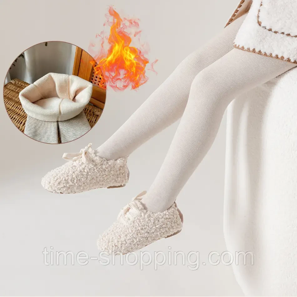 Дитячі зимові теплі колготки для дівчаток на флісі та хутрі, утеплені термоколготки