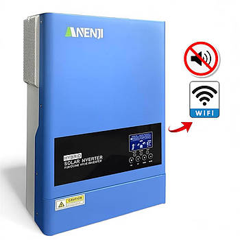 Гібридний інвертор Anenji 48 В 6.2 кВт | Чиста синусоїда| MPPT 120A| Wi-Fi контроль, енергозабезпечення будинку, квартири, бізнесу