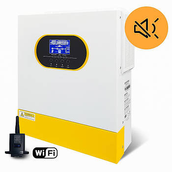 Інвертор Anenji 3.5 кВт Hybrid SMG II, 24V, 100A, з WiFi-модулем, безшумний гібридний сонячний, працює без акумулятора