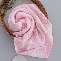 В’язаний дитячий плед демісезонний з підкладкою Canario Туреччина  90×75 см (рожевий)