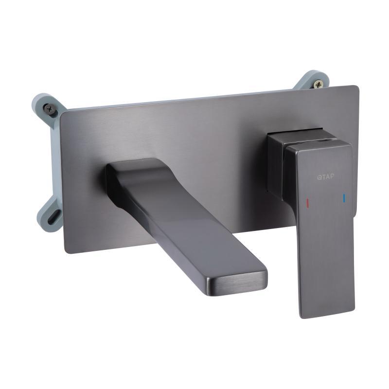 Змішувач для раковини Qtap Gemini прихованого монтажу QTGEM273GMB45695 Gunmetal Black PVD, фото 1