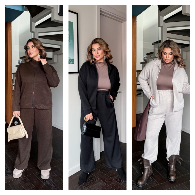 Теплий прогулянковий костюм батал, фото 1