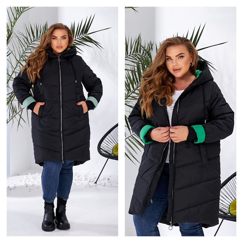 Жіноча куртка зимова батал, фото 1