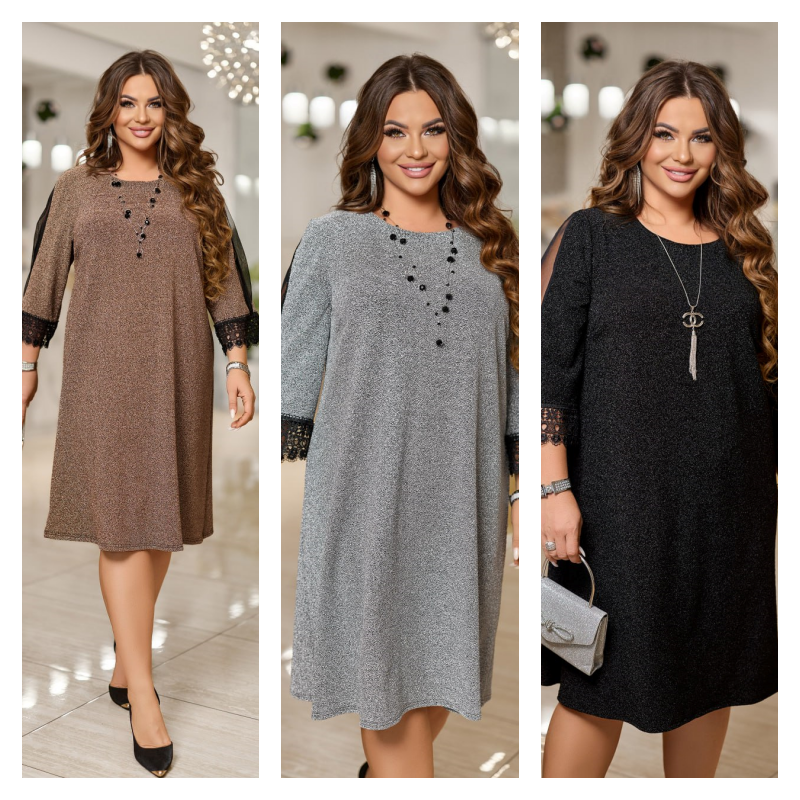 Сукня трапеція блискуча, фото 1