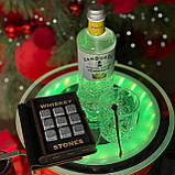 Бочка бар в чорному глянцевому кольорі з підсвіткою, наливатором,  подарунок чоловіку, коханому, боссу., фото 3