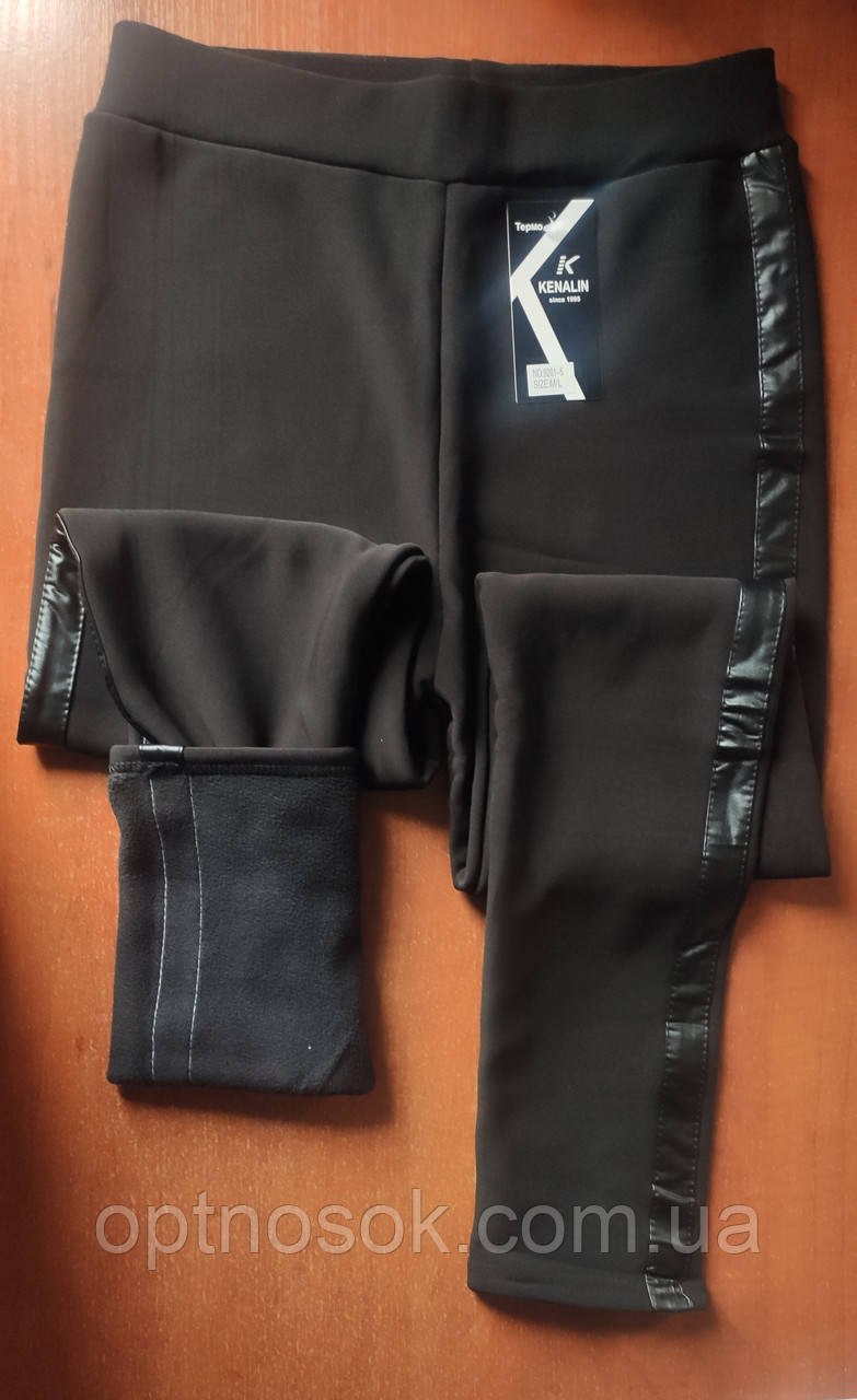 Штани жіночі  "Kenalin" на хутрі. Термо. р. M/L. Чорні., фото 1