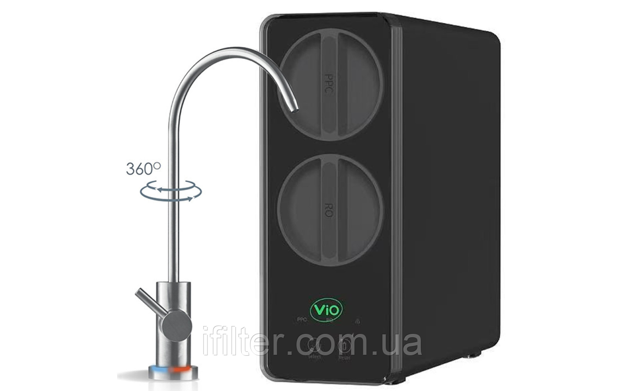 VIO AW-RL03-600G, прямоточна система зворотного осмосу, до 1,6 л/хв, чорна, фото 1
