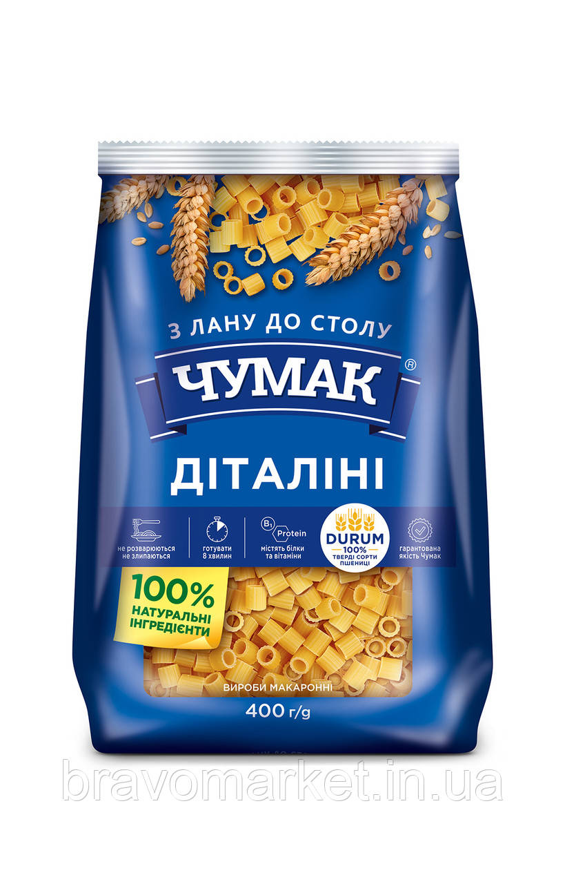 Макарони Діталіні  400 г ТМ Чумак, фото 1