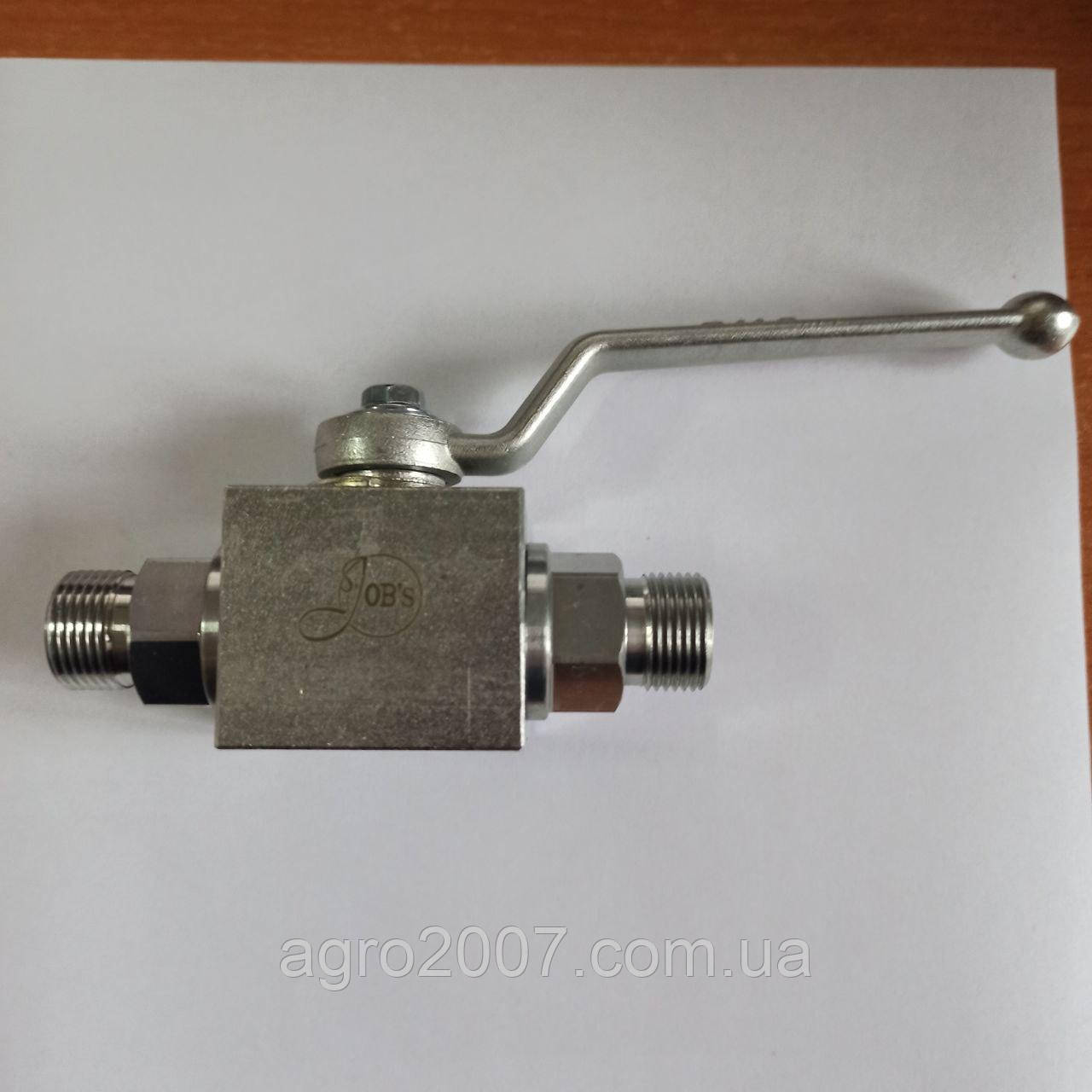 Кран гідравлічний 2-х ходовий S24xS24 (М20х1,5-М20х1,5), фото 1