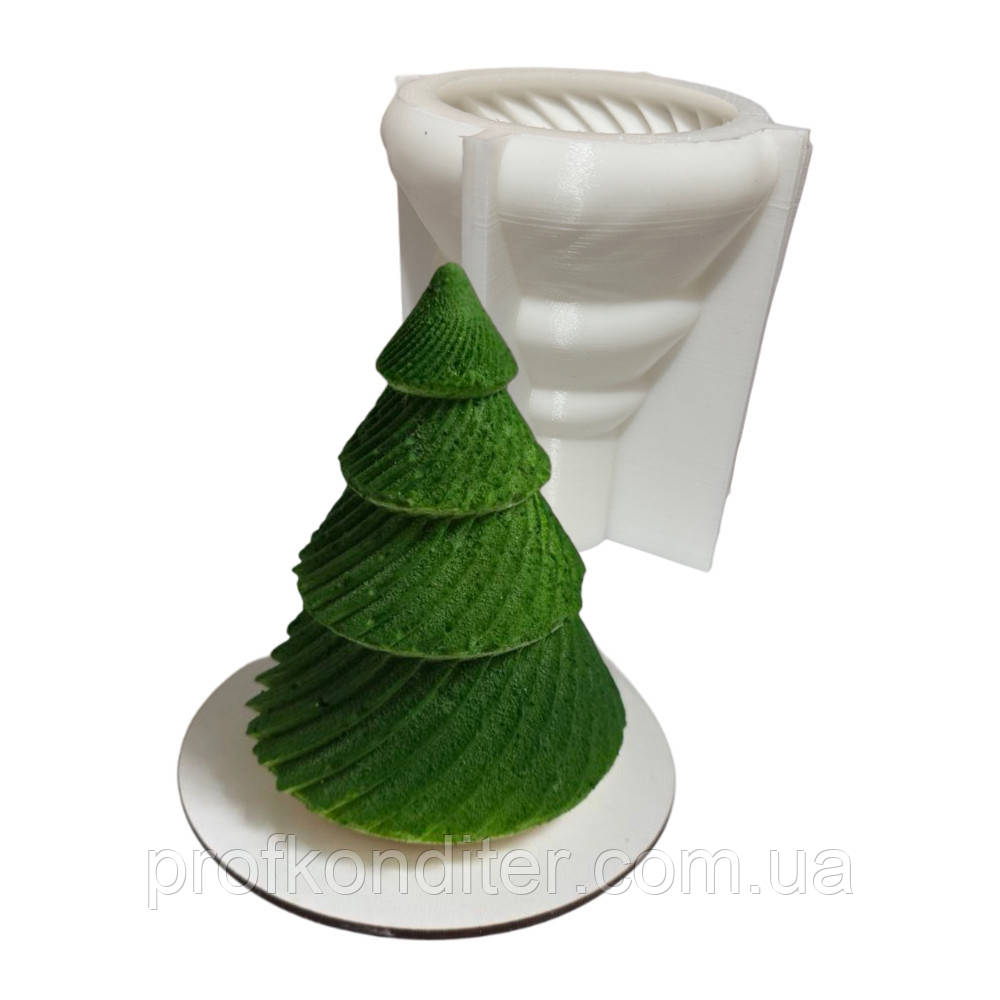 Силіконова форма для зефіру, мусових десертів та ін  "БЕНТО торт ЯЛИНКА", фото 1