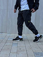 Брюки Стон Айланд Нейлон Нейлоновые штаны Стон Айланд для мужчин Стильные черные штаны Стон Айланд Брюки от брнеда Стон Айланд