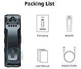 Боді-камера MiZEAN HD 1080p з поворотним об’єктивом 180° і нічним баченням, фото 3