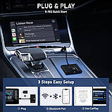 Адаптер Sixriver CarPlay Wireless — перехід з дротового на бездротовий CarPlay, Plug&Play, чорний, фото 3