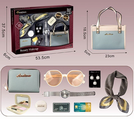 Набір прикрас для дівчаток 676-1 з годинником, сумочкою та аксесуарами, 8+., фото 2