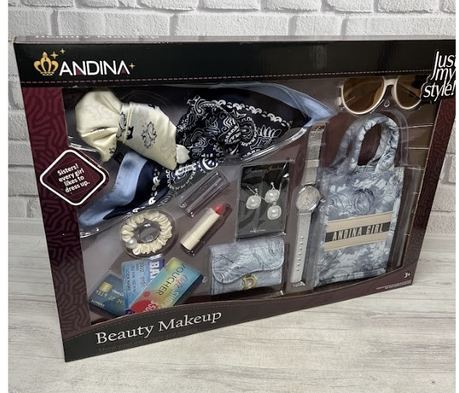 Набір прикрас для дівчаток 676-4 з годинником, сумочкою та аксесуарами, 8+., фото 1