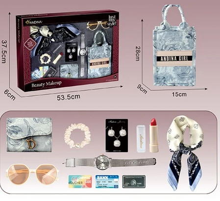 Набір прикрас для дівчаток 676-4 з годинником, сумочкою та аксесуарами, 8+., фото 2